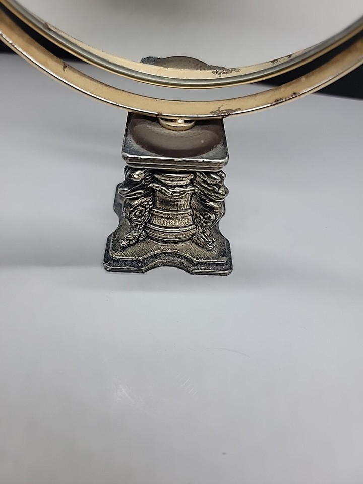 Vintage Ornate Gold And Silver Tone Standing Two Sided Table Mirror eBay