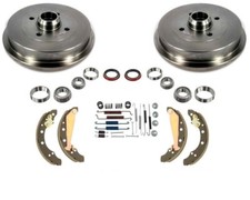Se adapta a 1989-1999 Cabrio Jetta Golf Freno (2) Tambor Tambores Zapatas Rodamientos Kit de 10 piezas