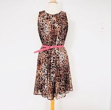 Emma & Michele Animal Print Cocktail/Party /Work/Office/Career Dress L Large EUC