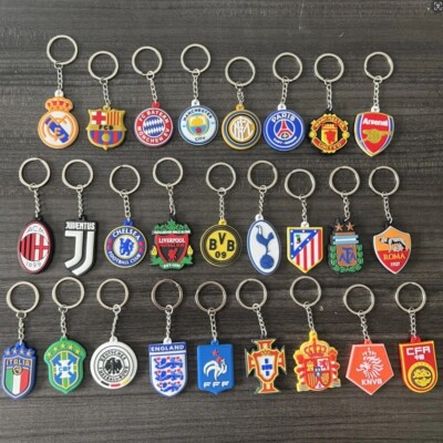 soccer football Keychain Rubber Pvc home car uefa Club Country