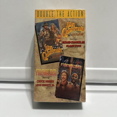 Chuck Norris Firewalker VHS Movie 2 Pack Alan Quatermain Vintage 1980s Sealed