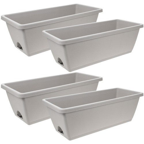 4 Sets Household Window Frame Pot Rectangle Garden Planter for Vegetables