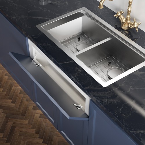 Tilt Out Hardware, Tip Out Tray Hinges, Pack of 8 Hinges with 4 Brackets - Picture 7 of 9