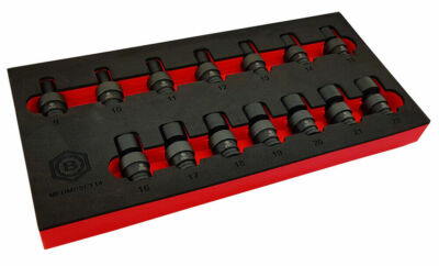 Britool Hallmark 3/8'' Antrieb 14 Stück Impact Universal Joint Steckschlüsselsatz 9-22 mm