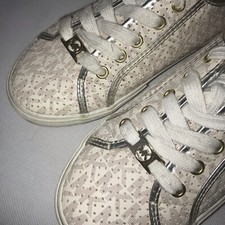 MICHAEL Michael Kors Ima Rebel Girls' Size S Lace Up Sneakers Shoes Monogrammed