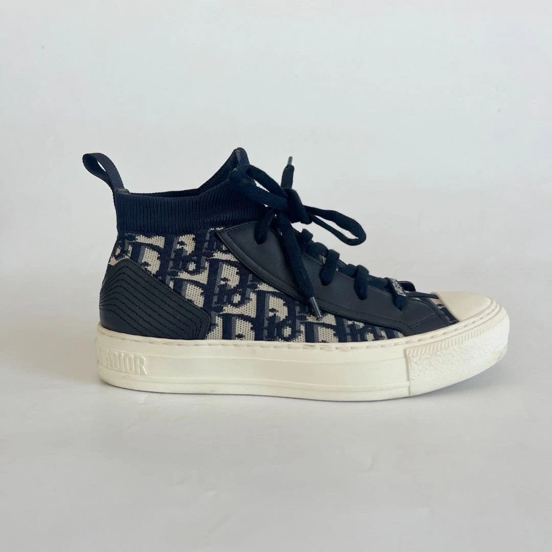 Baskets Dior Walk'n'Dior en tricot technique Dior Oblique, 37,5
