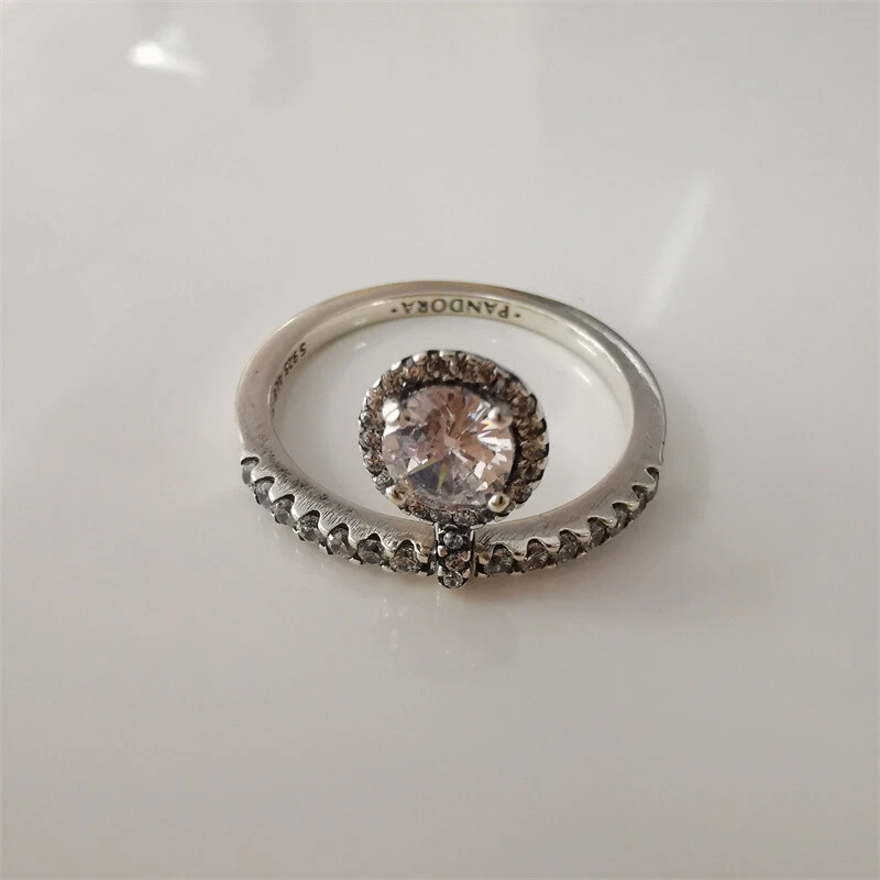 Clear dangling round sparkle cheap ring