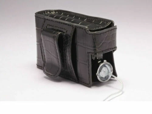 Funda de cuero genuino Medtronic MiniMed con patrón de cocodrilo negro Foto 4 de 4