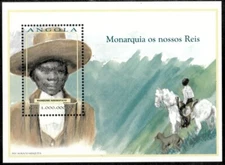 Angola 1999 - Monarchs - Souvenir Stamp Sheet - Scott #1085 - MNH