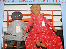 8p UFDC Folk Art Black Cloth Dolls Exhibit History Article / 1800-PRESENT