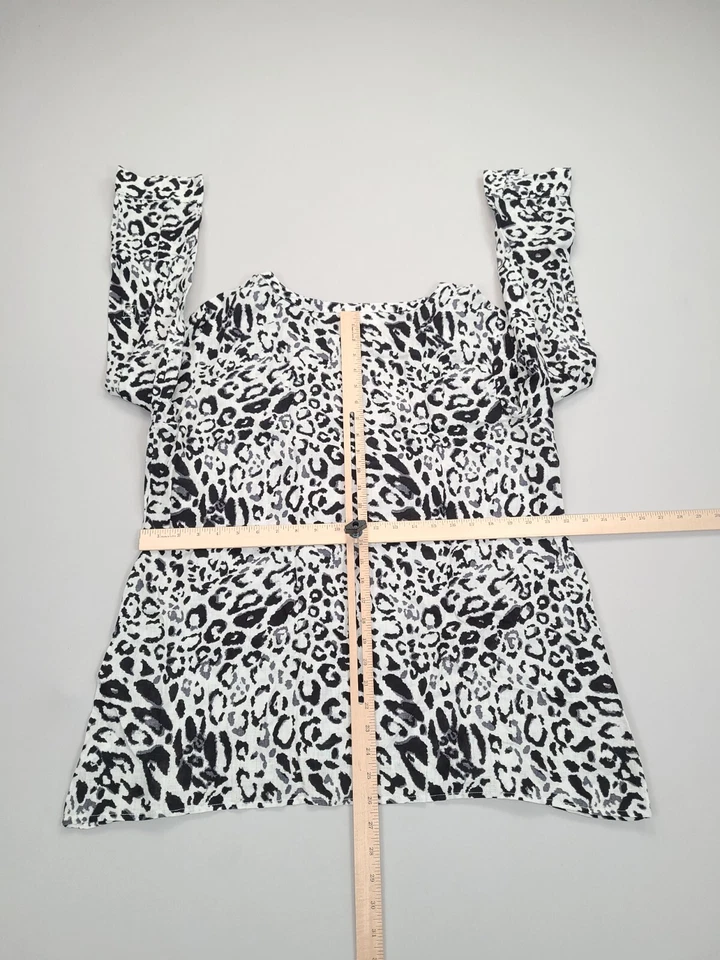 JM Collection Shirt Womens Size 16 White Black Blouse Casual Stylish Ladies - Image 3 of 4