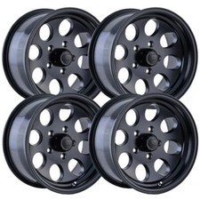 Set-4 Ion 171 15x8 5x114.3 -27mm Matte Black Wheels Rims 15 Inch
