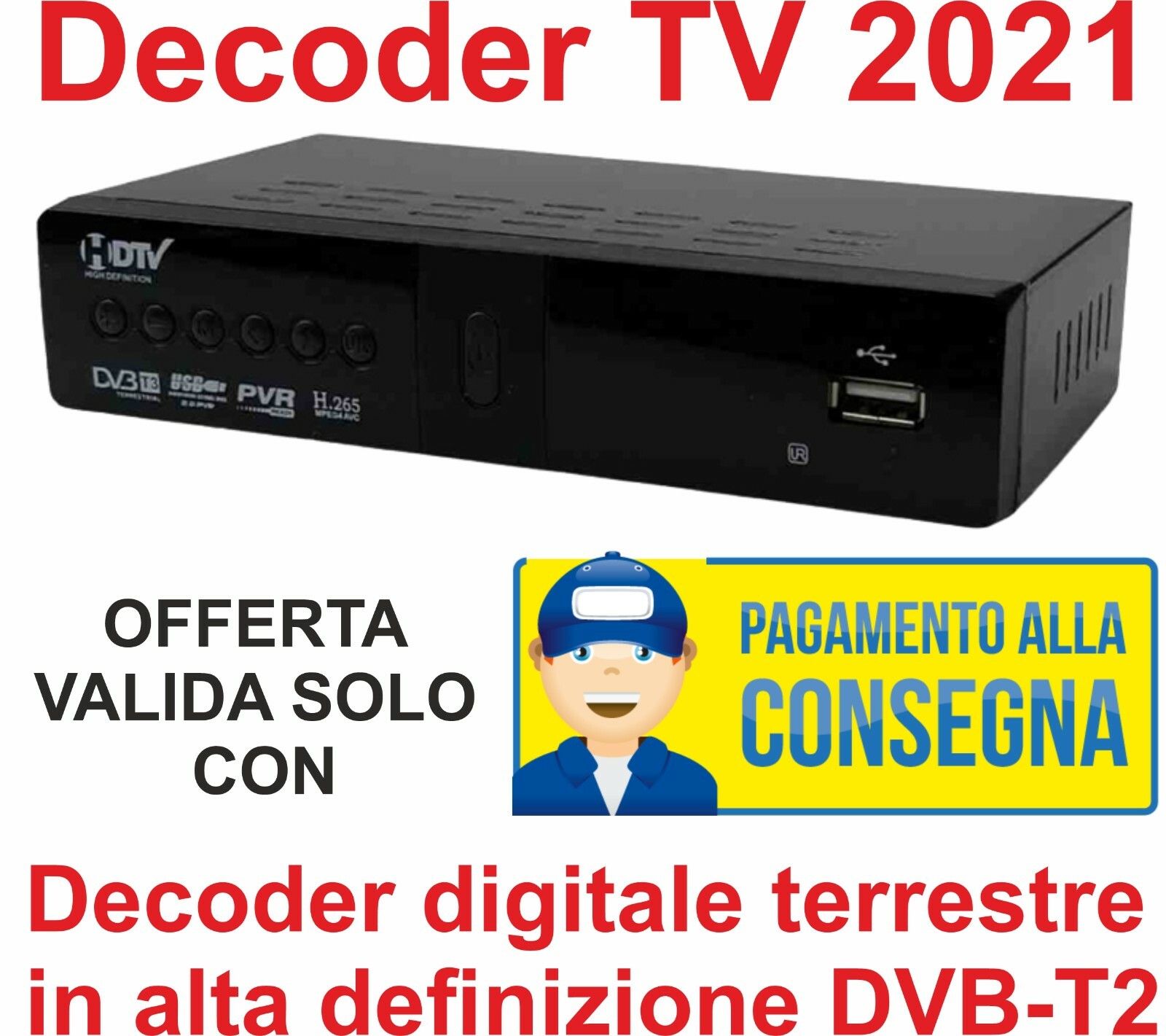 Decoder TV 2021 Full HD 1080p DVB-T2 H.265 HEVC 10Bit Pro