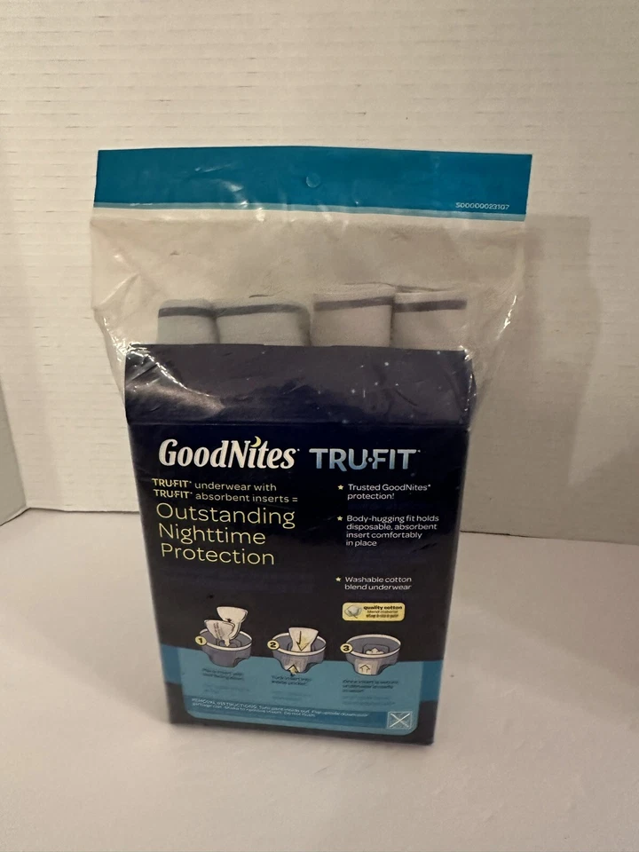 Nuevo GOODNITES TRU-FIT Niños Ropa Interior Protección Nocturna Paquete de Inicio S/M Foto 3 de 4