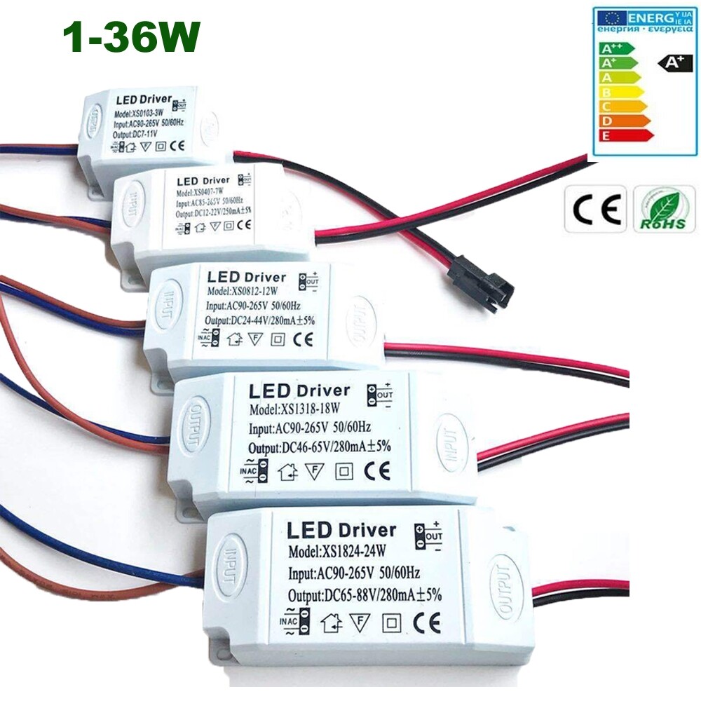 Driver LED 5 Pezzi 1-3W 4-7W 8-12W 12-18W 18-24W 24 - Foto 7