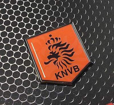 Holland KNVB Flag Domed CHROME Emblem Proud Flag Car Sticker 2x 2.25  ORANJE