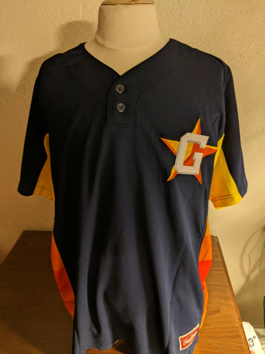 MiLB Greenville Astros Pro Cut BP Jersey Game Worn 15 Rawlings Size 46