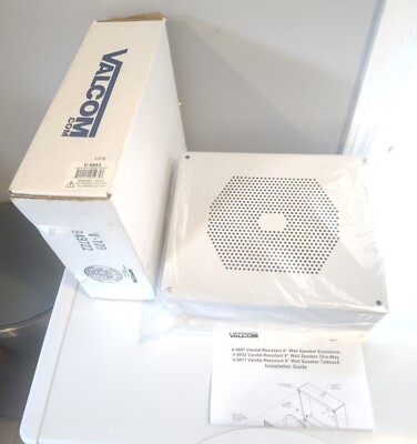 Valcom V-9852 Vandal Resistant 8'' Wall Speaker One-Way (includes V-9807)