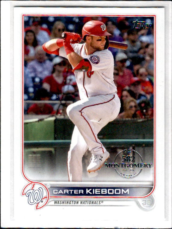 2022 Topps 582 Montgomery Club Foil Stamped Carter Kieboom  #580 Nationals