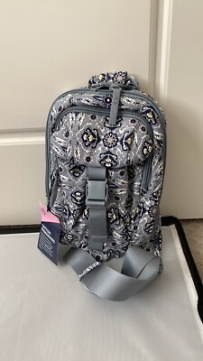 NWT Vera Bradley Plaza Tile Utility Sling Backpack Vera Bradley Cotton Utility Sling Backpack Plaza Tile NEW | eBay main image 3