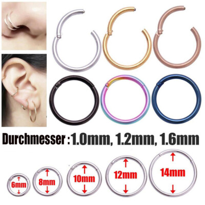 10 Piezas Anillo Segmentado Clicker Para Tabique Con Bisagras