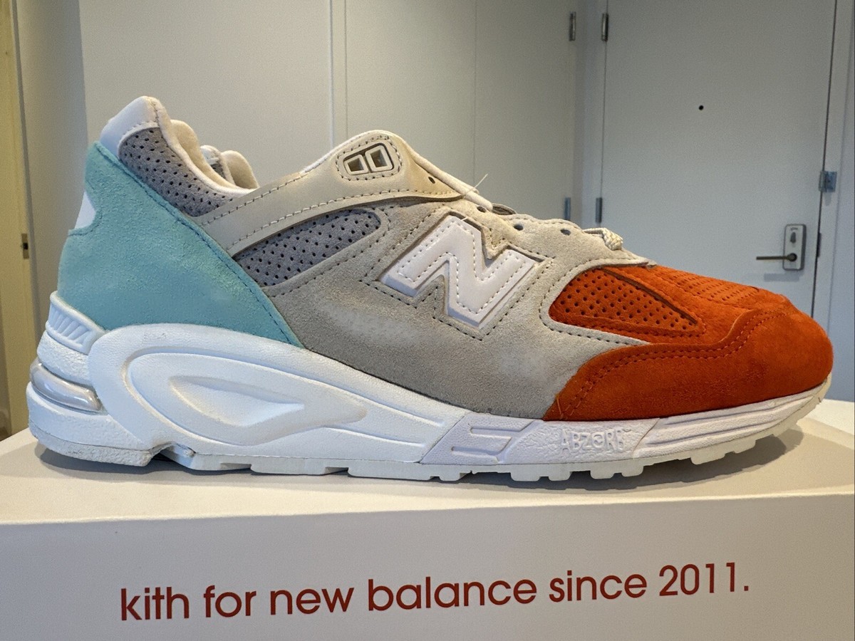Size 10.5 - New Balance Kith x 990v2 Made in USA Cyclades | eBay Size 10.5 - New Balance Kith x 990v2 Made in USA Cyclades | eBay