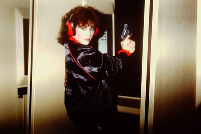 Vintage 35MM Slide Photo Celebrity Lindsay Bloom Mike Hammer Actress Gun 