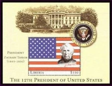 Liberia 2001 - 12th President Of The US - Zachary Taylor - S/S MNH