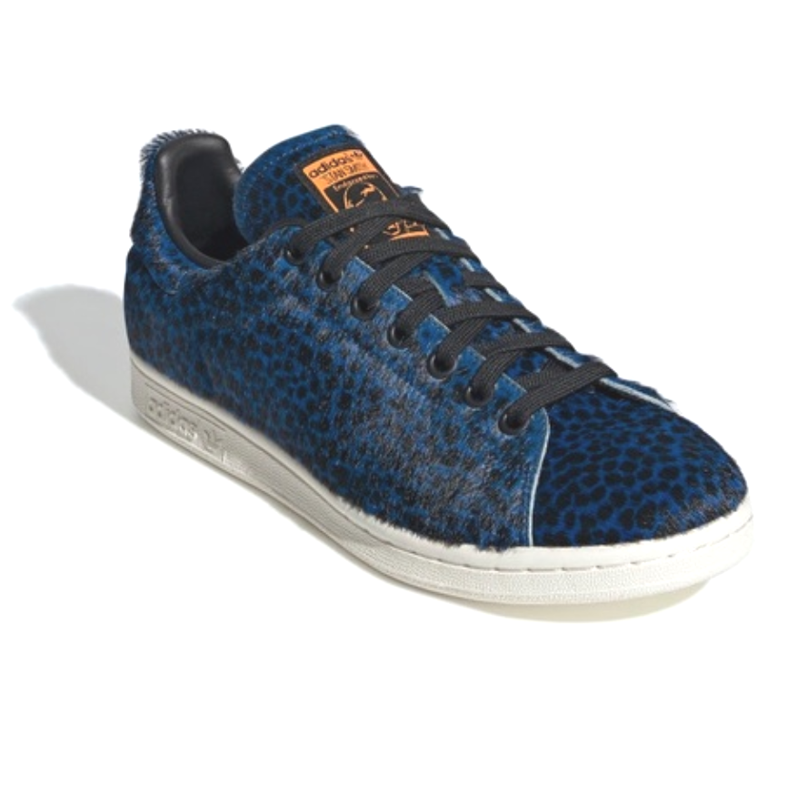 Adidas Stan Smith Leopard Pony Capelli Blu Nero Sneakers Donna US 7 5