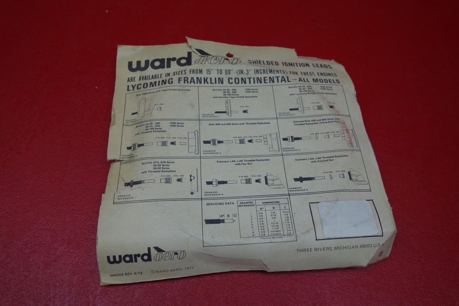 Ward Aero Shielded Ignition Lead PN 100-51