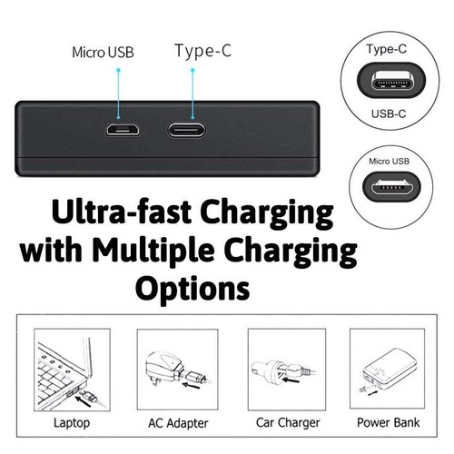 Hridz DMW-BCE10 Dual Battery Charger for Leica Panasonic Ricoh S008E BCE10 CGA-S - Picture 3 of 6