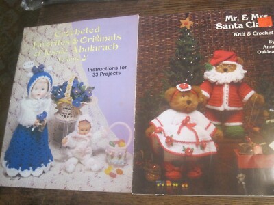 Crocheted Favorites&Orig of Jessie Abularach&MR&MRS SANTA BY ANNE OAKLEAF 2BKS