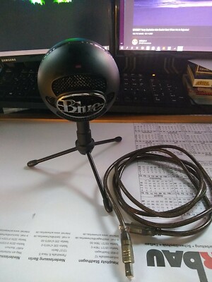 NEU PC Blue Microphones Snowball, Mikrofon USB Schwarz Gaming Streaming Computer