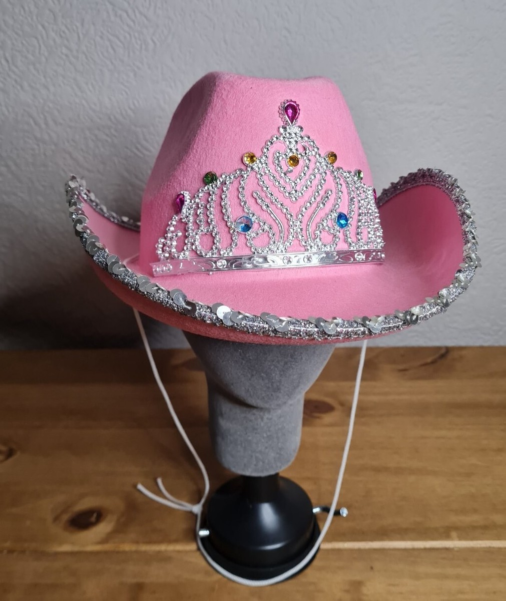 Tiara Pink Cowgirl Hat Walmart Pink Cowboy Hat With Tiara Sequins