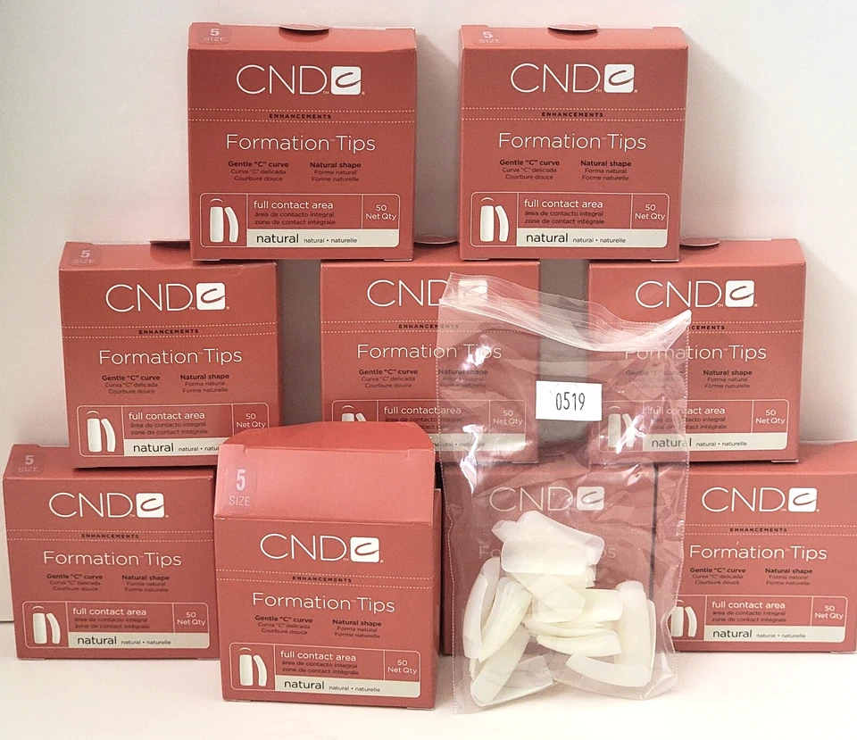 Puntas NATURALES de formación CND área de contacto completa # 5 - 50 unidades x paquete de 10 Foto 3 de 3