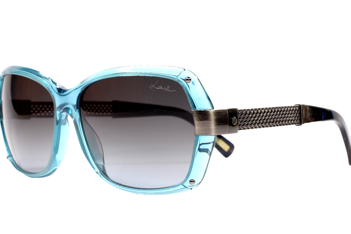 Lanvin SLN550 0V93 Crystal Blue Acetate Luxury Sunglasses 59-16