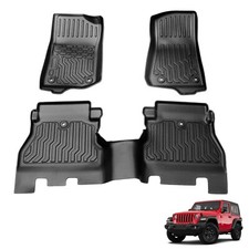All Weather Floor Mats Tpe Rubber Liners For 2018-2025 Jeep Wrangler Jl 4-door All Weather Floor Mats Tpe Rubber Liners For 2018-2025 Jeep Wrangler Jl 4-door