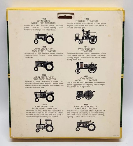 John Deere Historical Tractor Set Blueprint Miniatures Shadow Box By Ertl 1/64 - Picture 13 of 16