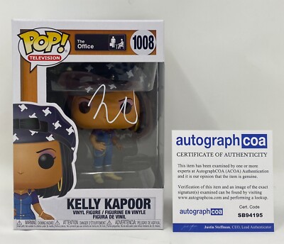 Mindy Kaling Signed Autograph Funko Pop The Office Kelly Kapoor