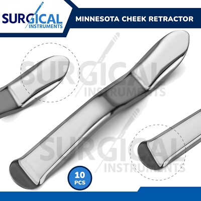 #ad 10 Pcs Minnesota Cheek Retractors Surgical Dental Instruments German Grade $13.99