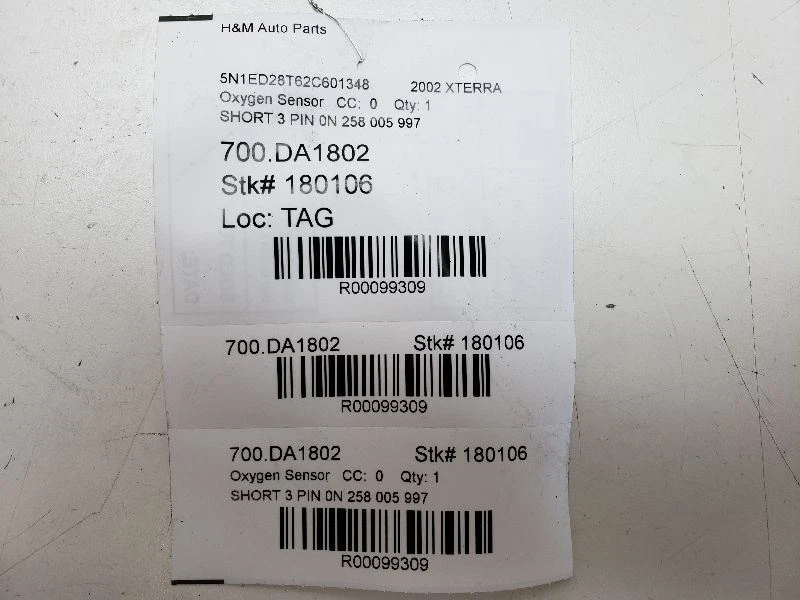 Датчик кислорода передний пассажирский 2002 Nissan Xterra от оригинального производителя 22690-4s101 - Изображение 4 из 4