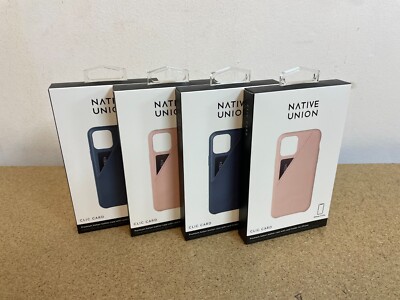 Native Union Leder Clic Kartenetui Hülle für iPhone 11 Pro - Indigo oder Nude