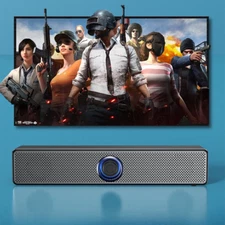 NEW Premium Sound Bar, Black w/ Subwoofer, Immersive Home Theater, 75W, 3D Audio