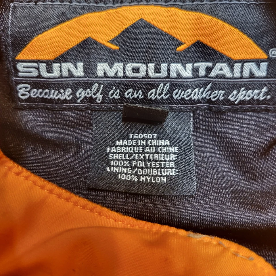 Sun Mountain Jacket Mens L Orange Waterproof Lined Pullover Half Zip Long Sleeve - Image 4 of 4