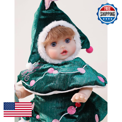 Cloveray Baby Dolls, 18 Inch Realistic Reborn Full Vinyl Baby Doll with Curly Ha