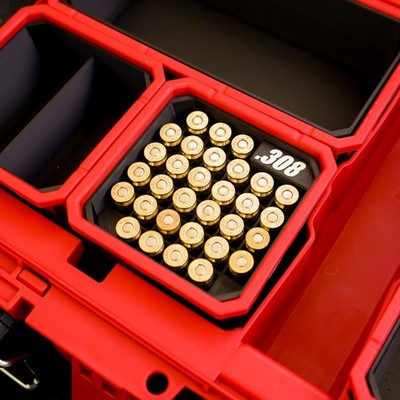 Ammo Inserts for Milwaukee Packout 100+ Calibers Divider bins black red