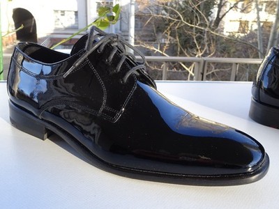 LLOYD FREEMAN Herren Schuhe Leder Lackleder Schwarz Germany Gr.40,5(UK7) Neu