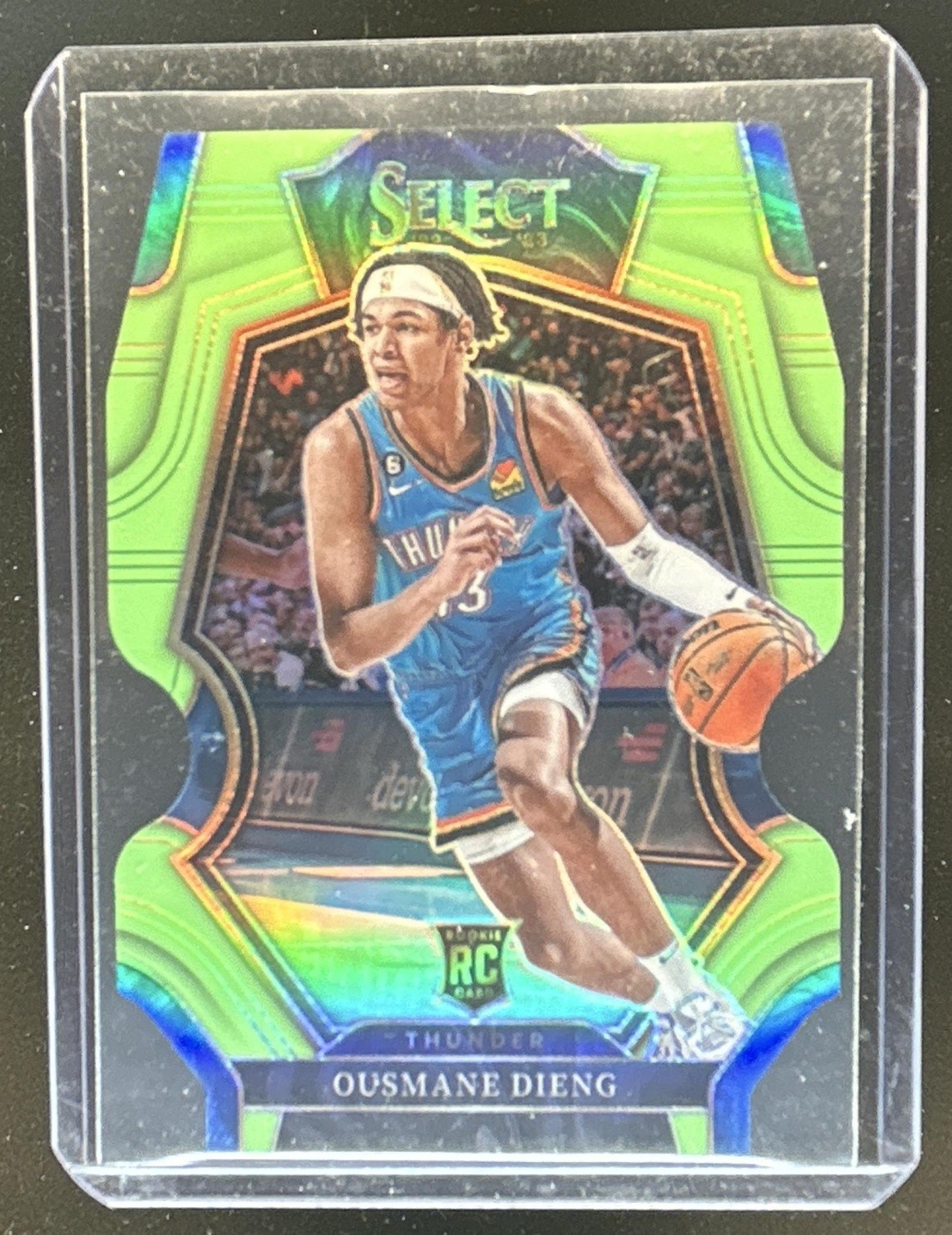 2022-23 Select Ousmane Dieng RC Light Green Prizms Die Cut Premier Level #/49