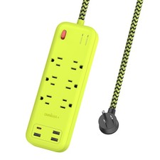 Omnibar OMNPSKXPUSB3 6FT USB Surge Protector Power Strip 6 Outlets 4 USB