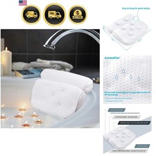 Bath Pillow, Bathtub Spa Pillow with 4D Air Mesh Technology and 7 Suction Cup...